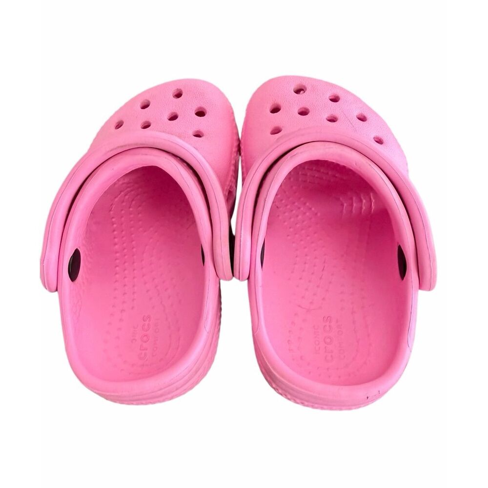 Crocs Classic Clog Taffy Pink Toddler Kids Slip On Sandals size C6 - Picture 4 of 8